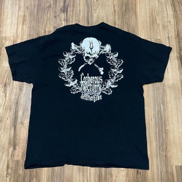 Lecherous Nocturne Size XL Band Black Tee Graphic T-Shirt on Gildan Tag - GUC - Picture 6 of 8